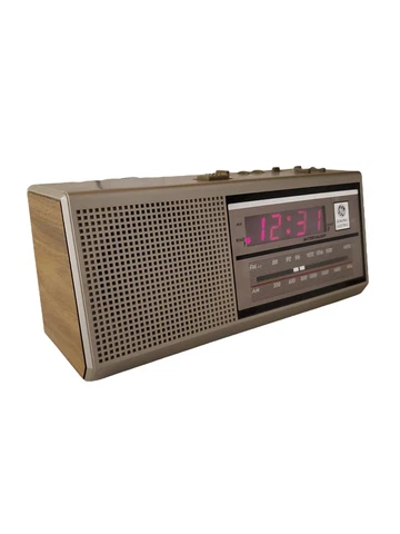 Vintage General Electric GE Clock Radio Model 7-4637A Dual Alarm Red LED WORKS Cover