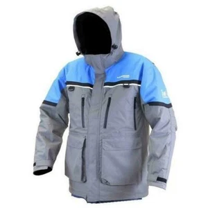 Clam Outdoors Ice Armor Ascent Char/Blu/Blk Float Parkas CHOOSE YOUR SIZE! - Picture 1 of 5