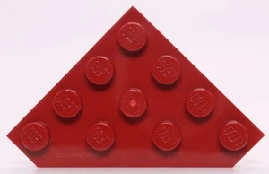 Lego 10x Placa de cuña rojo oscuro 4 x 4 Esquina de corte - Imagen 1 de 1