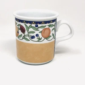 Dansk Fiance Fruits Mug Cup Orange Yellow Band 4" - Picture 1 of 6