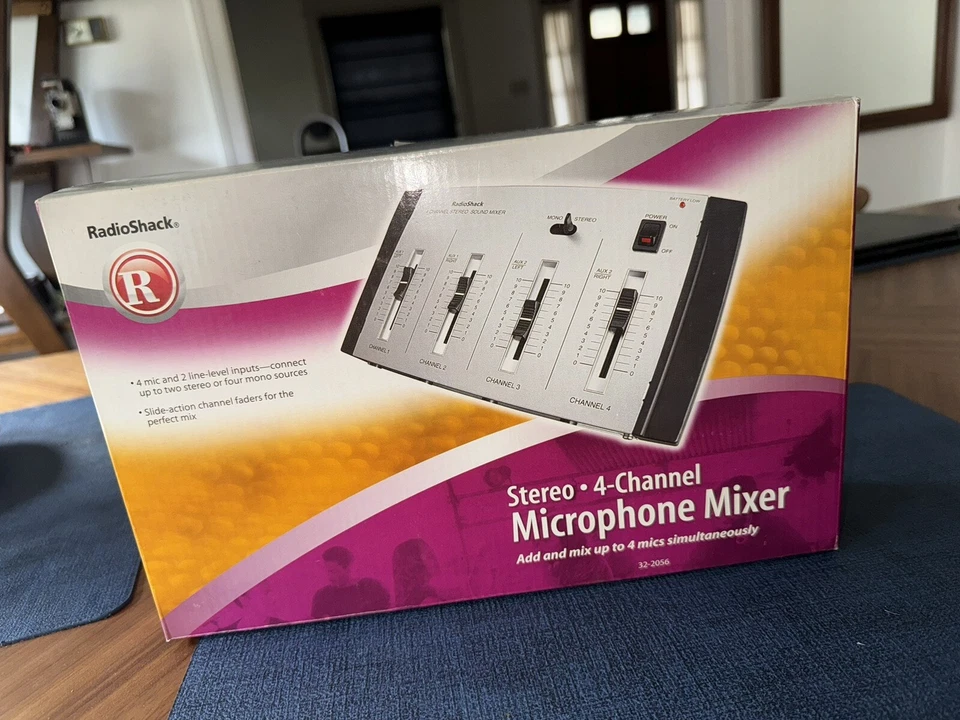 RadioShack Stereo 4 Channel Microphone Mixer 32-2056