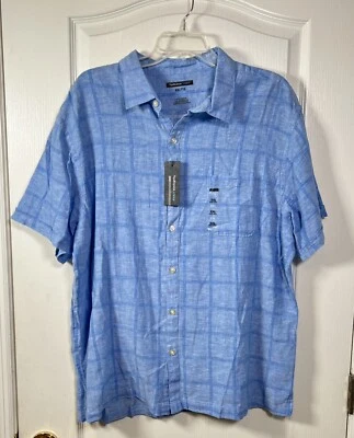Camisa a Cuadros Azul Calce Ajustado XXL Para Hombre Nueva con Etiquetas por Van Heusen Studio Precio de venta sugerido por el fabricante 54 USD Foto 1 de 4