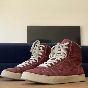 MARC JACOBS HOHE HERREN WILDLEDER SNEAKER WEINROT GRÖSSE 8 Passt Wie A 9 - Bild 1 von 12