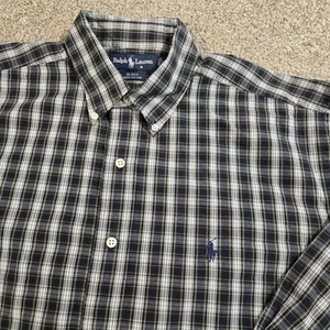 Ralph Lauren Herren Polo Blake Hemd Gr. L Oxford grün/blau kariert kariert Pony - Bild 1 von 9