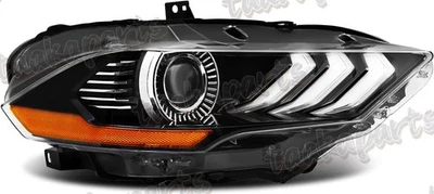 Right Full LED Headlights For 2018 2019 2020 Ford Mustang Projector Headlamp DRL - Изображение 1 из 4