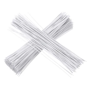 500pcs Twist Ties 6" 0.55 inch Foil Bread Ties Garden Plant Ties, White - Photo 1/6