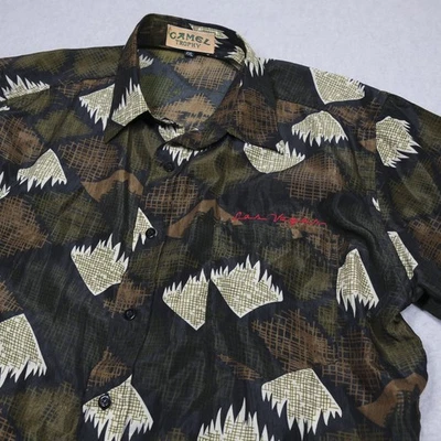 Camisa Trofeo Camel Para Hombre Talla XXL De Colección Las Vegas Camisa Abotonada Rara Foto 1 de 4