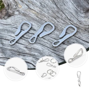  4 Pcs Locking Clip Buckle Belt Keychain Carabiner with Ring Holder - Foto 1 di 12