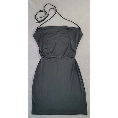 Mini Vestido Urban Outfitters UO Tejido Negro Halter Pequeño Usado en Excelente Condición Bodycon Club Y2K Foto 1 de 4