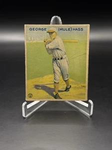 1933 Goudey George Mule Haas basso grado #219 Chicago White Sox spedizione gratuita Hass - Foto 1 di 2