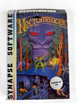 Vintage Necromancer Commodore 64 C64 5.25 Disk Game Synapse Software Box USA - Image 1 of 4