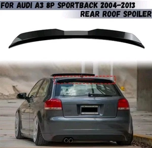Spoiler Tetto per Audi A3 8P Sportback 2004-2013 Ala Posteriore Nero  Alettone  - Foto 1 di 11