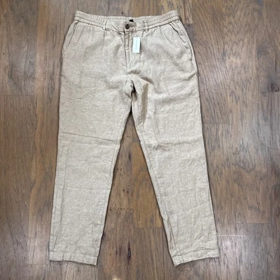 Banana Republic Pants Mens 35 Brown Lightweight Linen Blend Athletic Fit Pockets - Image 1 of 4