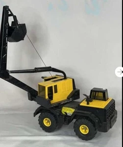 1980 Tonka XMB975 Turbo Diesel Steel Backhoe Excavator Truck - Yellow- Vintage - Picture 1 of 7