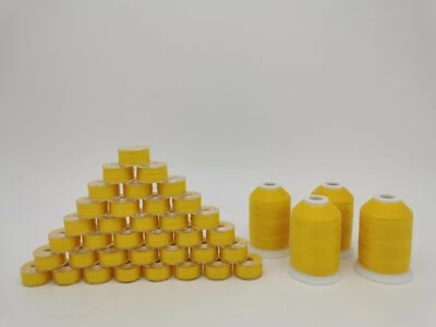 Sewing Thread Combo,size A,L or M prewound bobbin&4 spools same color top thread - Image 1 of 4