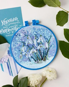 DIY Kreuzstich Kit "Unter dem Schnee" 5,9"x5,9", Abris Art - Bild 1 von 3