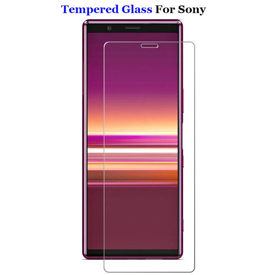 Tempered Glass Screen Protector For Sony Xperia 1 VI 1 V 10 V 1 IV 10 ii 5 ii 5V - Image 1 of 4