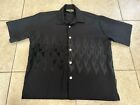 Vintage Casino Wear Los Angeles Men?S Xl Black Flame Dice Button Up Shirt