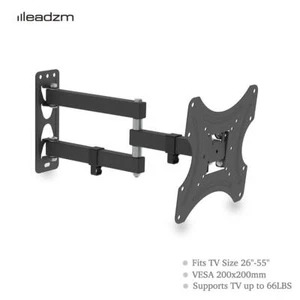 Leadzm Full Motion TV Wall Mount Swivel Tilt 26 27 32 36 37 39 40 42 50 55 Inch - Picture 1 of 14