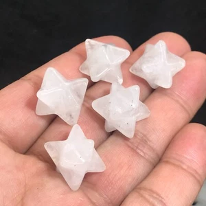 5 pz cristallo bianco naturale mini Merkaba cristallo quarzo stella reiki guarigione - Foto 1 di 8