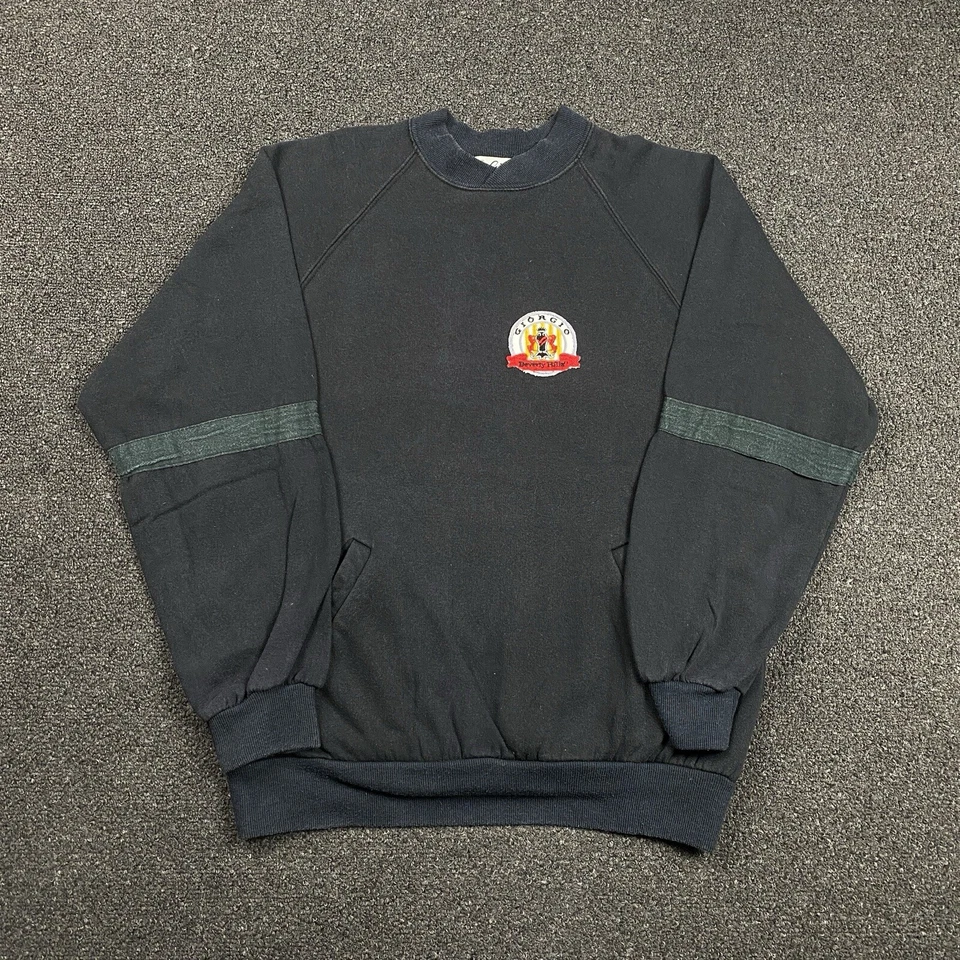 Винтажный свитшот Georgio Beverly Hills размер большой черный сделано в США - Изображение 1 из 4