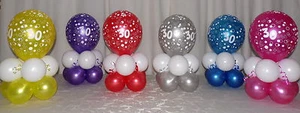 FESTA DI COMPLEANNO 30° - DISPLAY MULTI PALLONCINO - CENTROTAVOLO - 6 e 12 tavoli - Foto 1 di 5