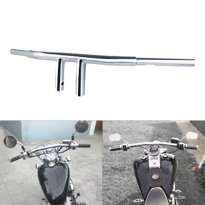 Manillar cromado de 1,25" Fat 6" de elevación apto para Harley Road King Softail Dyna Foto 1 de 4