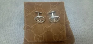 Gucci Cufflinks Sterling Silver 925 Interlocking F/S from Japan - Picture 1 of 5