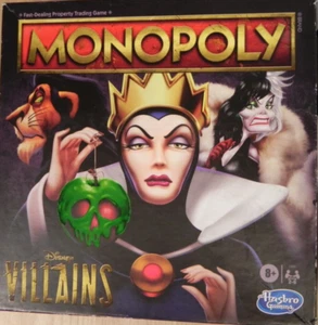 Disney VILLIANS Monopoly Board Game Ages 8+ - Picture 1 of 4