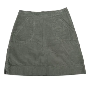 J. Jill Gray Cotton Velour Corduroy Mini skirt size 6 - Picture 1 of 7