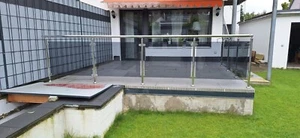 Edelstahl VSG Glas Balkon Geländer ⭐⭐⭐⭐⭐Top Produkt✅mit Glas - Bild 1 von 17