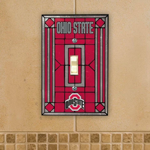 Ohio State Buckeyes Art-Glass Single Switch Plate Cover FREE SHIPPING Cover