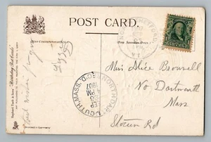 North Thetford Vermont VT Oange County 1907 Typ 2/4 Doane Stempel Postkarte  - Bild 1 von 2