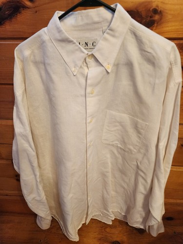 OFF WHITE Camicia elegante uomo INC XL bianco sporco ben fatta! indossata pochissimo! WPL8046