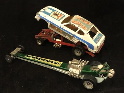 3 - Corgi Toys 162 & 163 Whizzwheels Ford Capri (2) Glo-Worm & Dragster (Bonus) - Image 1 of 4