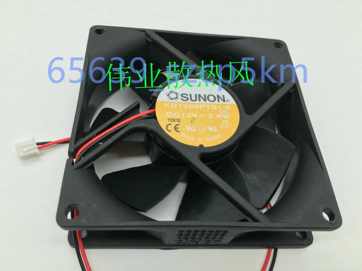 SUNON KD1209PTS1-6 DC12V 2.8W 2Pin 90*90*25mm Cooling Fan - Image 1 of 2