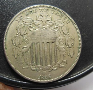 1866 SCUDO NICHEL, MAGGIORE SCONTRO FUSTELLATO DRITTO, BEL GRADO - Foto 1 di 2
