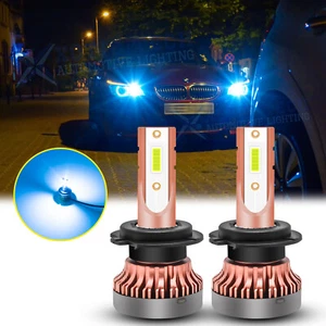 For BMW E46 F30 320i 330i 3-Series Cool Ice Blue LED High Beam DRL Light Bulbs - Picture 1 of 10