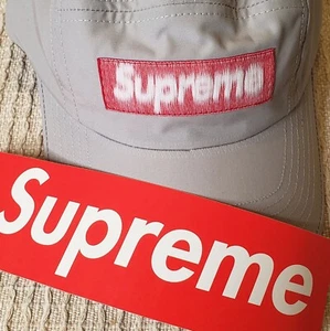 Supreme Grey Hat Authentic Supreme Logo Hat + Sticker Recepit - Picture 1 of 8