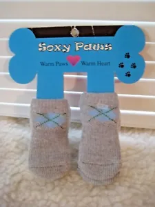 Soxy Paws Gray Argyle Cat Dog Pet Socks Gray NWT Size S - Picture 1 of 3