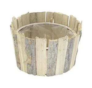 Holz Pflanz-Topf - Blumentopf Pflanzgefäß  - Foto 1 di 9