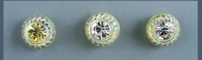 CRYSTAL AND GLASS CLOTHING BUTTONS - SET OF 3 - Image 1 of 4