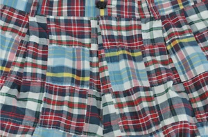 Jos A Bank Men's Red Blue Green & White Madras Plaid Cotton Shorts Size 34 - Picture 1 of 3