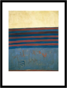 Frank Stella Poster Kunstdruck Bild im Alu Rahmen Your Lips are Blue 80x60cm - Bild 1 von 1