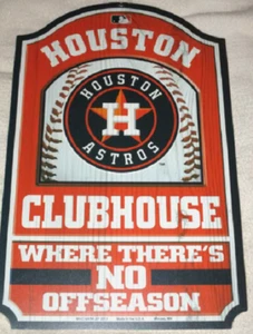 Houston Astros Wincraft 11x17 Wooden Fan Cave Sign - Picture 1 of 1