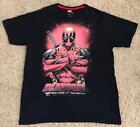 Marvel Comics Deadpool Big Portrait HOR Men's Black T-Shirt Size XXL Slim