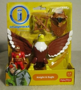 Fisher Price Imaginext Knight and Eagle Toy Figure Set W9548 W9545 - Picture 1 of 3