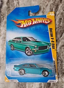 2009 Hot Wheels #23 New Models 23/42 CUSTOM V-8 VEGA Teal Variant w/Chrome 5 Sp - Picture 1 of 2