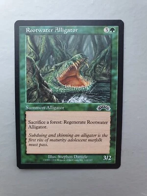 Rootwater Alligator , MTG Exodus (1998), Common Green Creature NM - Image 1 of 2