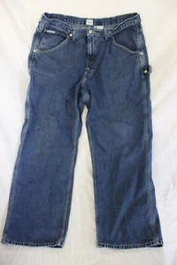Vtg Calvin Klein Jeans CKJ Men's Carpenter Sz 38 x 32 Blue Double Stone Washed - Picture 1 of 19